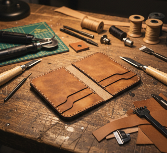 COW LEATHER BI-FOLD WALLET The Vertical Executive